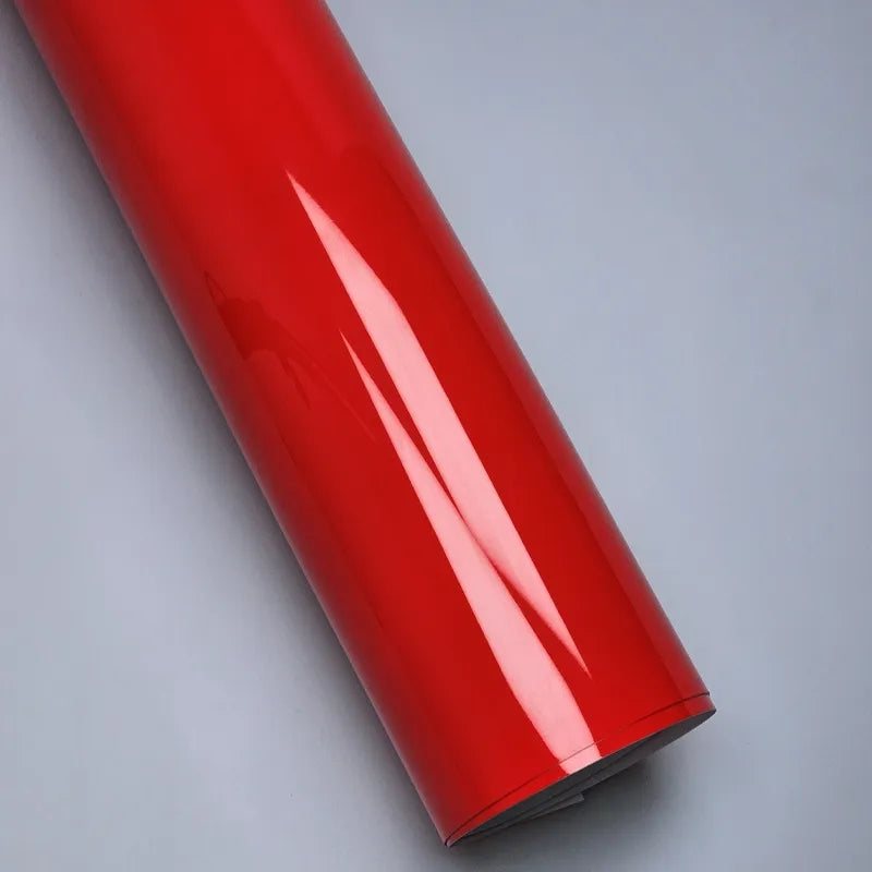 Pellicola Adesiva Rosso Lucido 30x152Cm Wrapping Auto Moto Glossy In Vinile