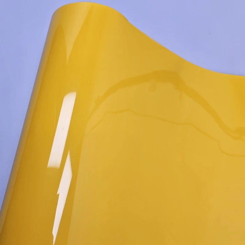 Pellicola Adesiva Giallo Lucido 30x152Cm Wrapping Auto Moto Glossy In Vinile