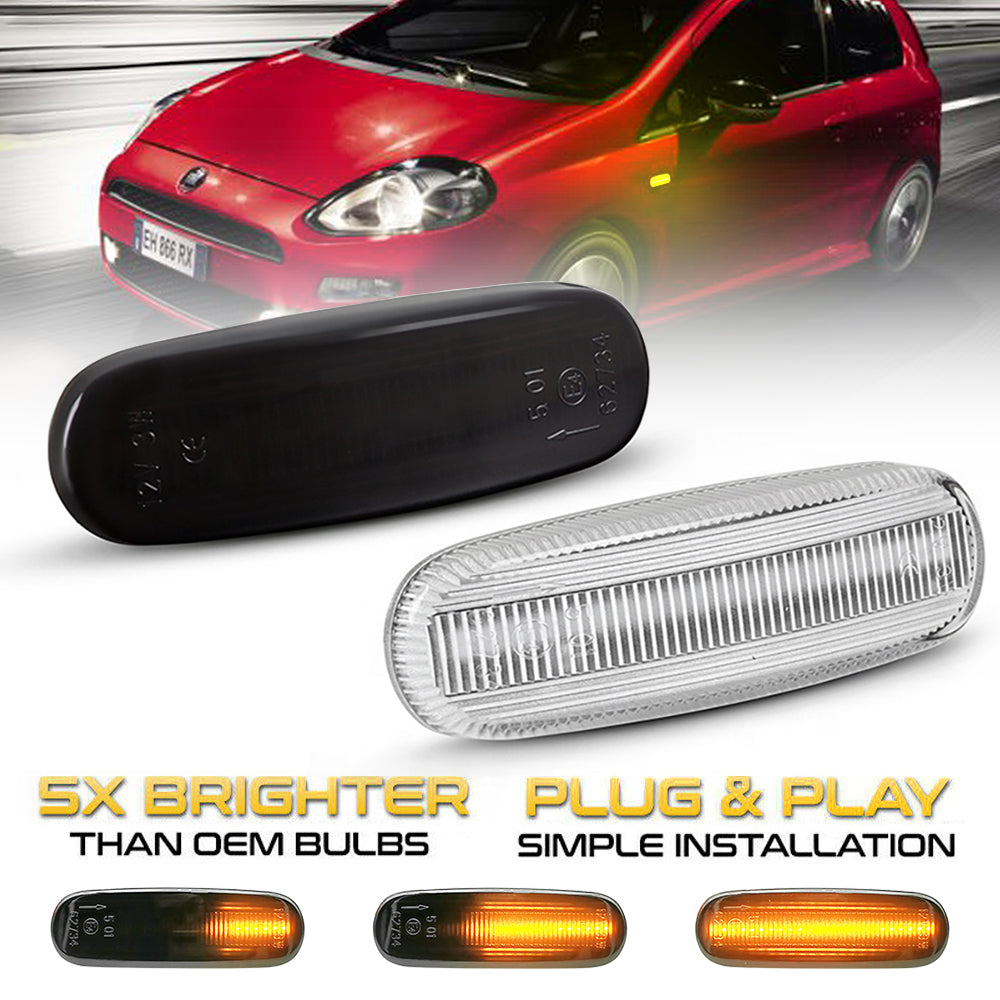 COPPIA FRECCE LATERALI A LED FIAT GRANDE PUNTO DINAMICHE PROGRESSIVE