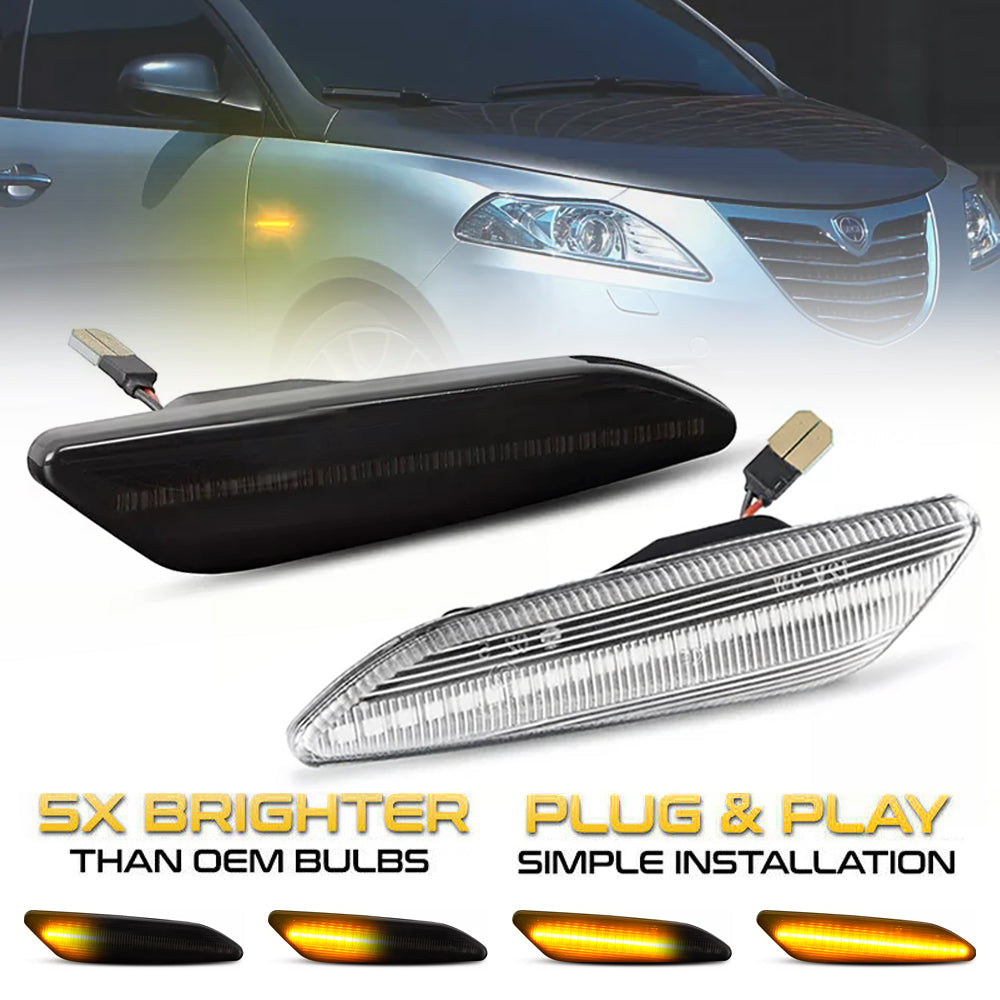 COPPIA FRECCE LATERALI FUME' PROGRESSIVE A LED LANCIA YPSILON Y 312 CANBUS