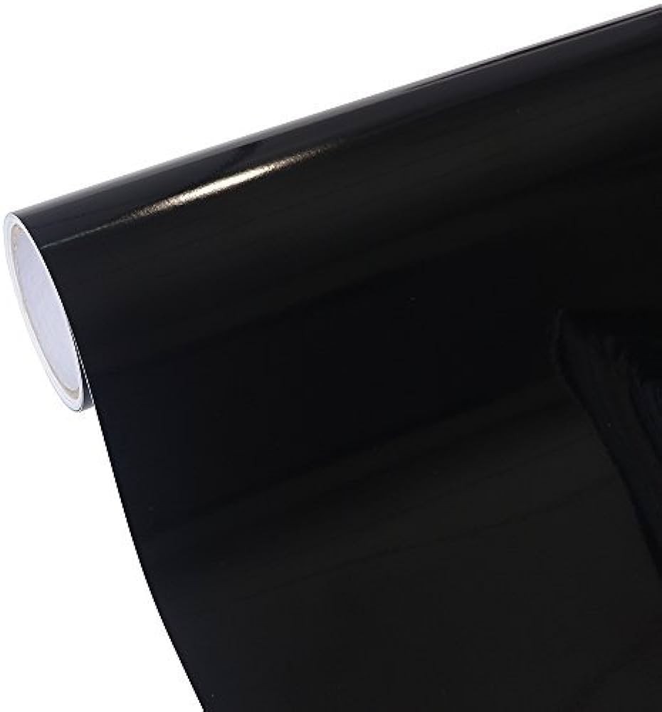 Pellicola Adesiva Nero Lucido 30x152Cm Wrapping Auto Moto Glossy In Vinile