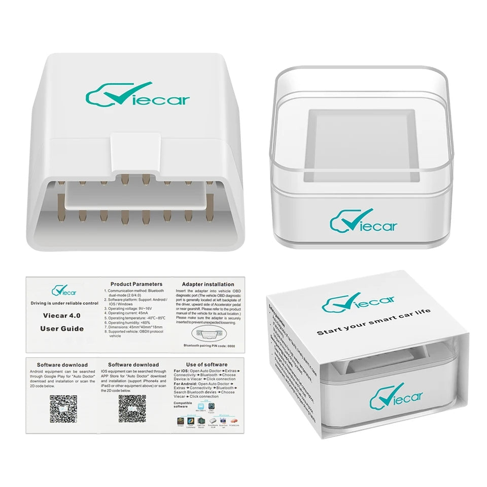 ELM327 DISPOSITIVO DI DIAGNOSTICA OBDII OBD2 SCANNER PER AUTO E MOTO DIAGNOSI ANDROID IOS