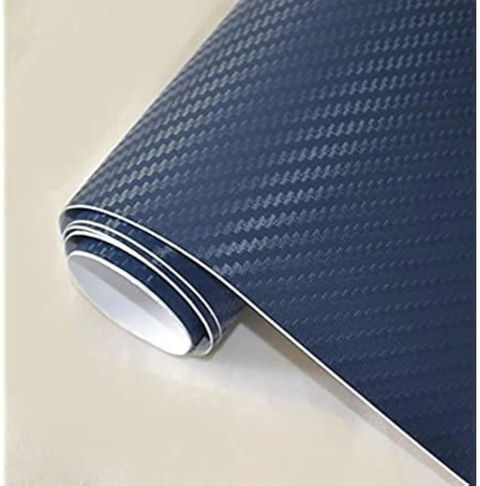 Pellicola Adesiva Trama Carbonio Blu 3d 30x127Cm Wrapping Auto Moto In Vinile
