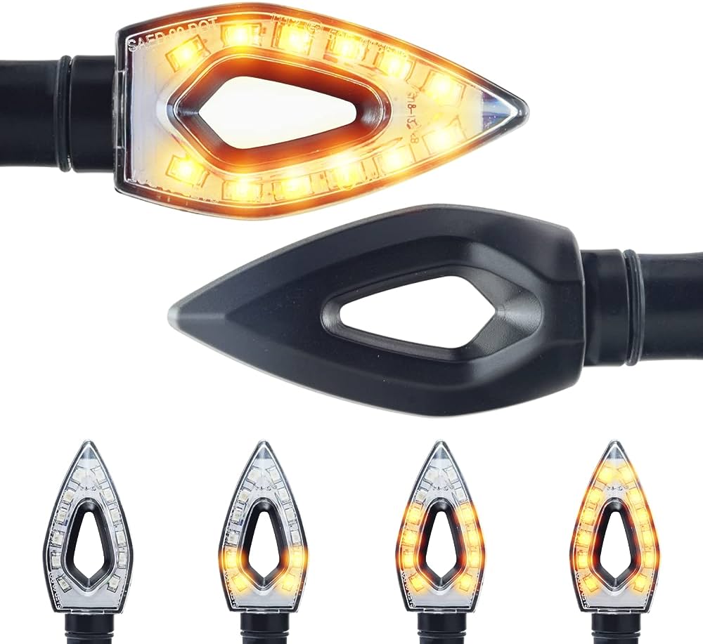 2x MOTO INDICATORI DI DIREZIONE A LED FRECCE UNIVERSALE LUCE AMBRA GIALLA