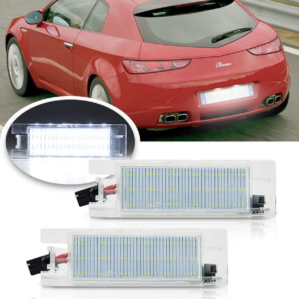 PLACCHETTE A LED LUCI TARGA ALFA ROMEO BRERA 18 LED SPECIFICHE 6000K CANBUS NO ERROR