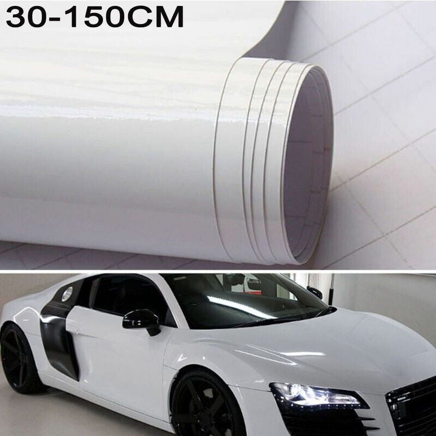 Pellicola Adesiva Bianco Lucido 30x152Cm Wrapping Auto Moto Glossy In Vinile