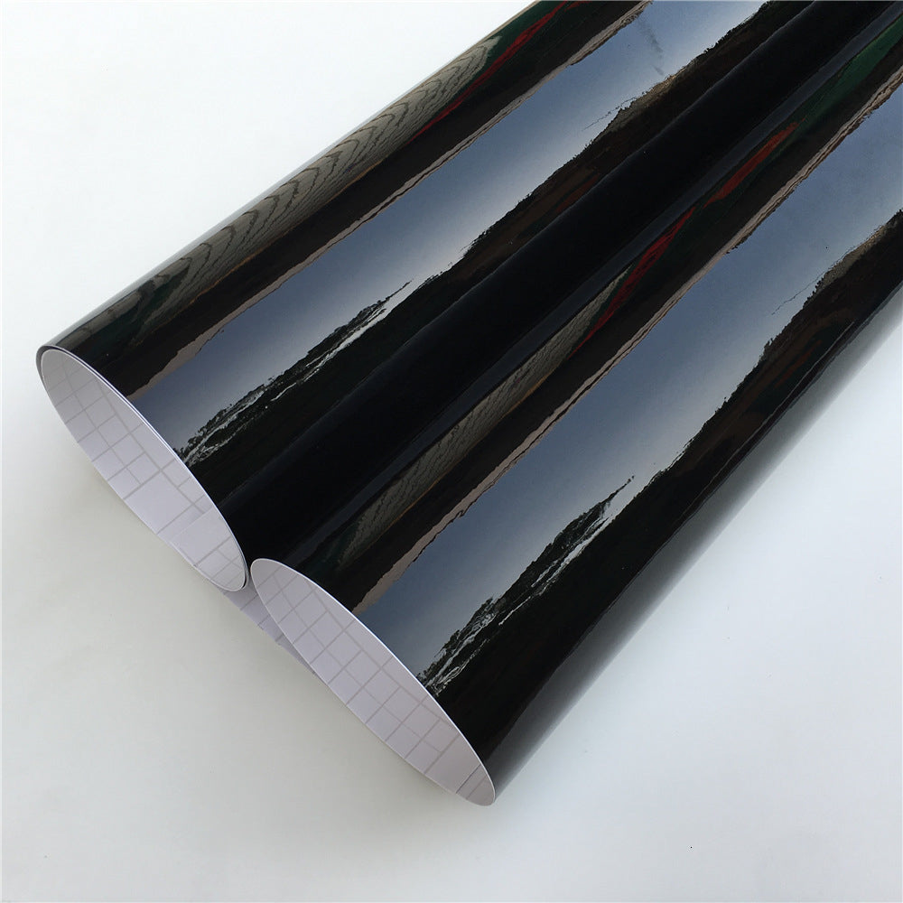 Pellicola Adesiva Nero Lucido 30x152Cm Wrapping Auto Moto Glossy In Vinile