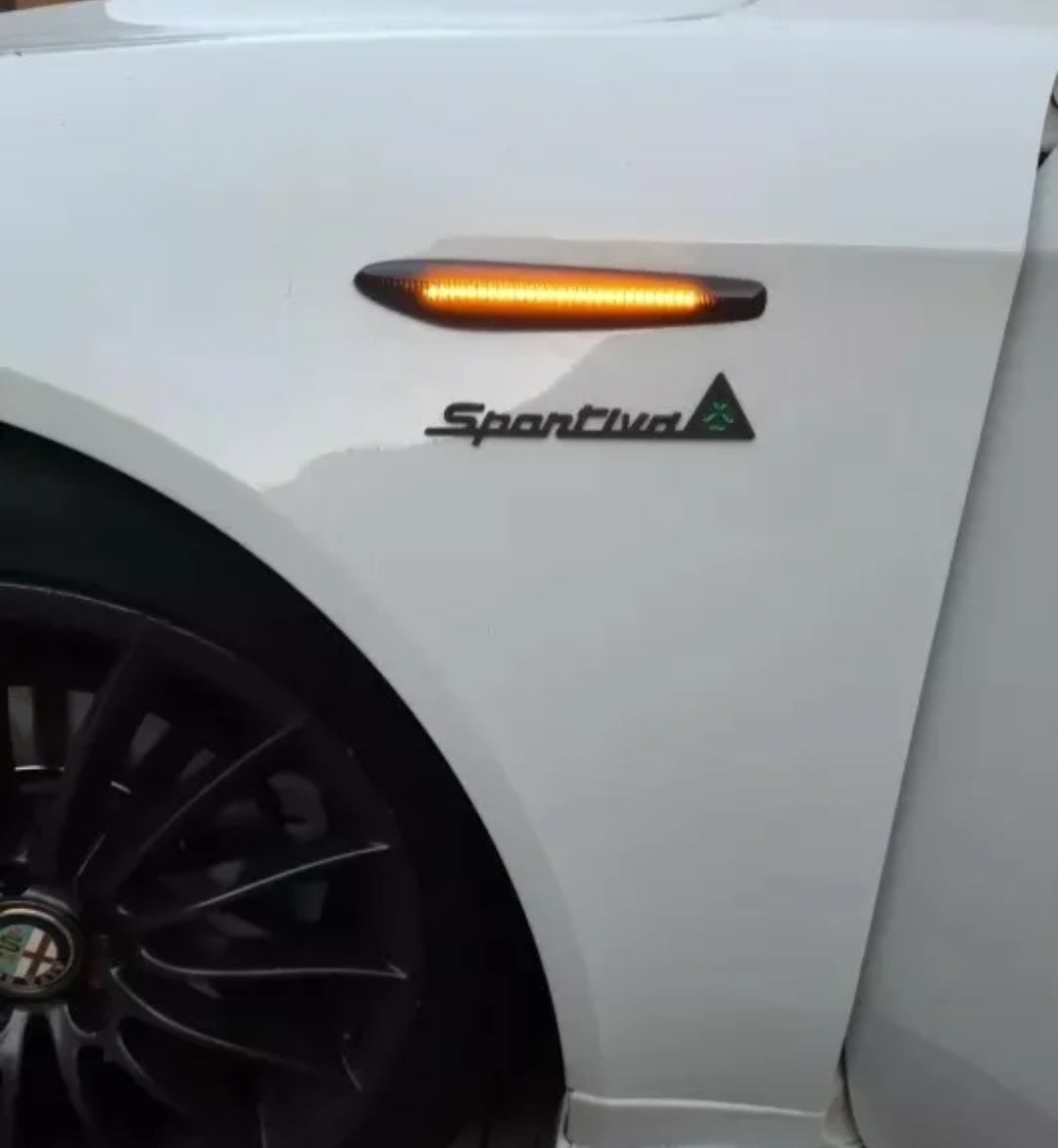 COPPIA FRECCE LATERALI NERO FUME' DINAMICHE A LED ALFA ROMEO 159 BRERA SPIDER