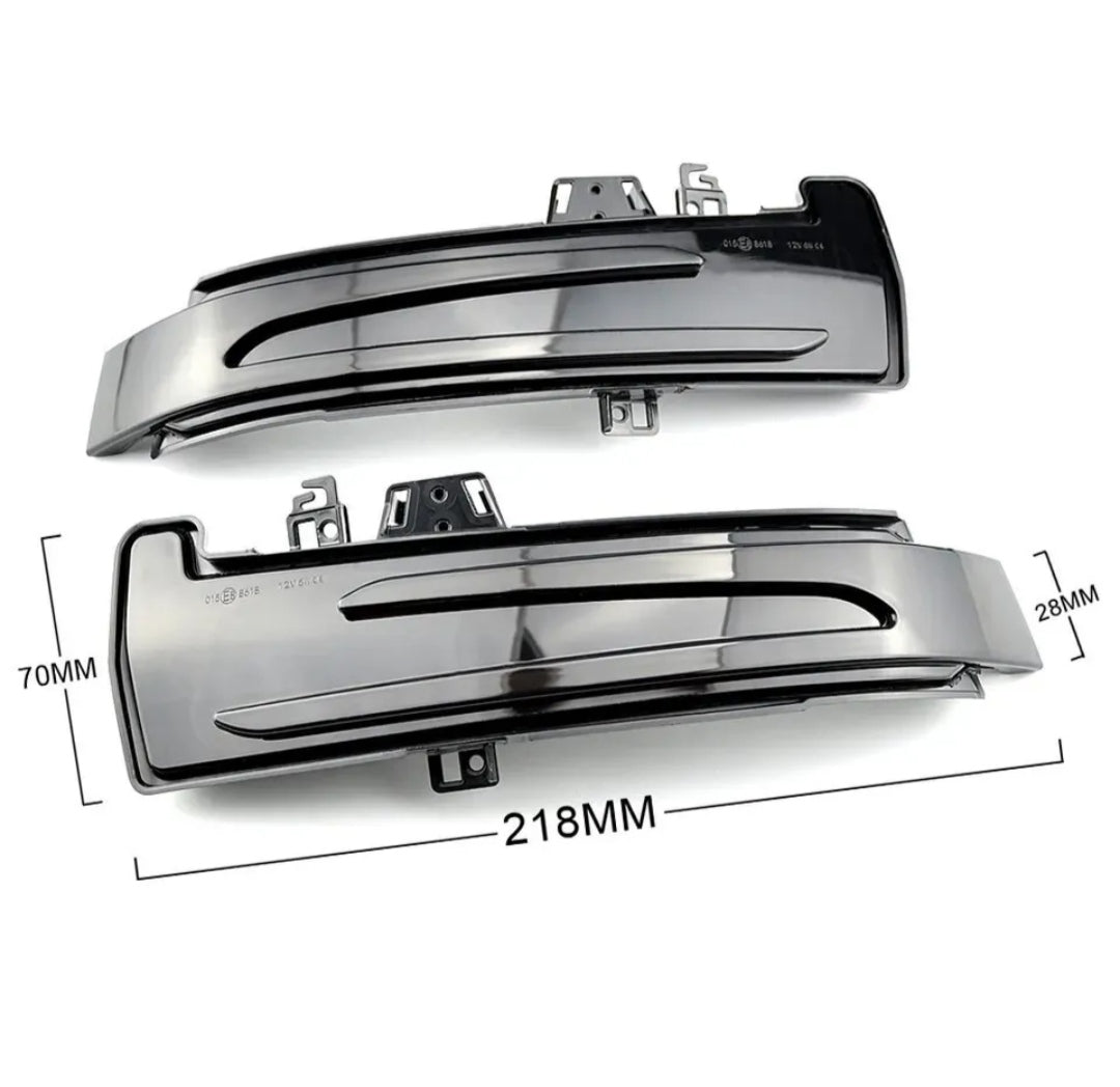 COPPIA FRECCE SPECCHIETTI LED MERCEDES CLASSE A W176 DINAMICHE NERO