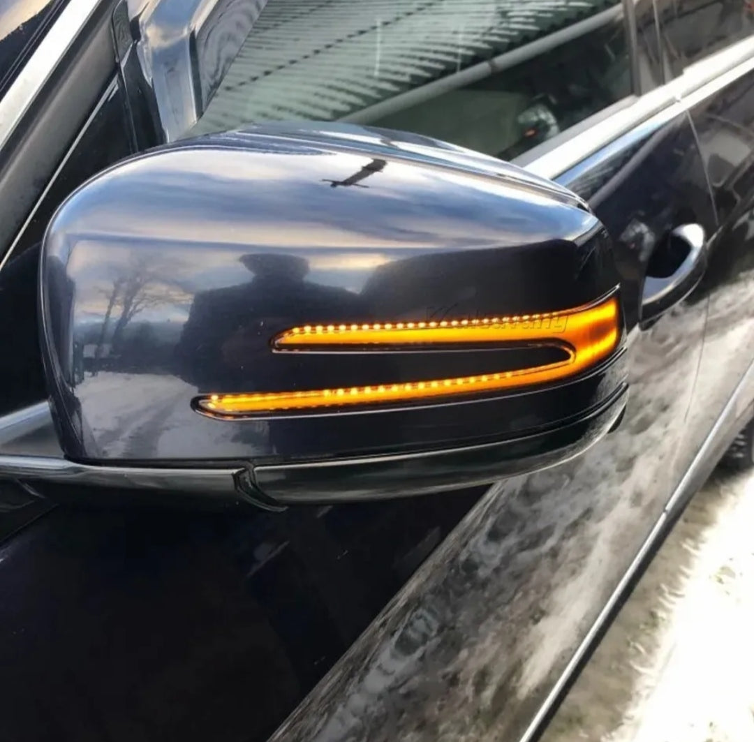 COPPIA FRECCE SPECCHIETTI LED MERCEDES CLASSE B W246 DINAMICHE NERO