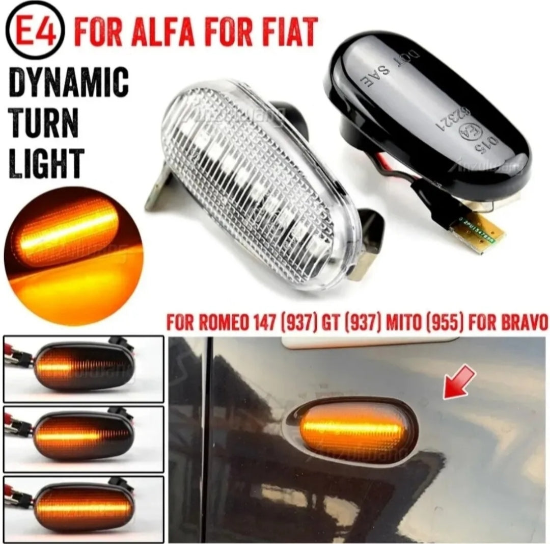 COPPIA FRECCE LATERALI A LED PER 147 MITO GT BRAVO II DINAMICHE CANBUS