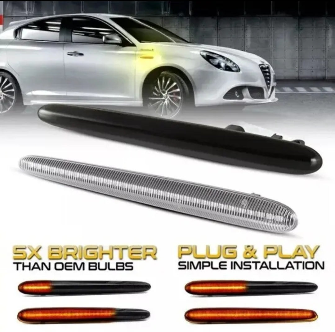 COPPIA FRECCE LATERALI DINAMICHE A LED PER ALFA ROMEO GIULIETTA