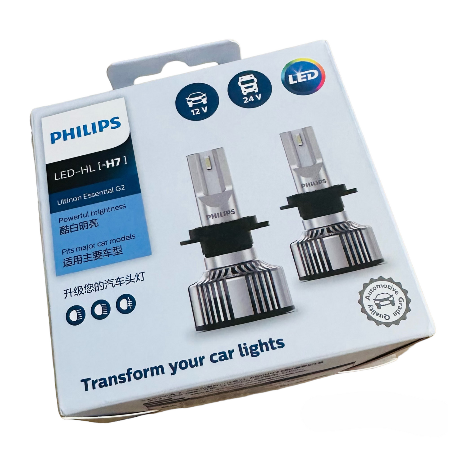 Coppia Lampadine Led H7 Philips Ultinon G2 6500K Auto Moto 12V Canbus Luxeon Bianco
