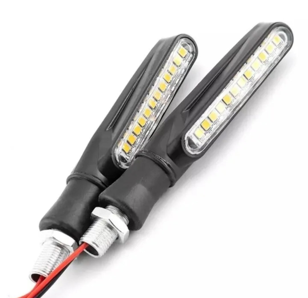 COPPIA FRECCE MOTO LED CON ACCENSIONE SEQUENZIALE DINAMICA ARANCIONE UNIVERSALI