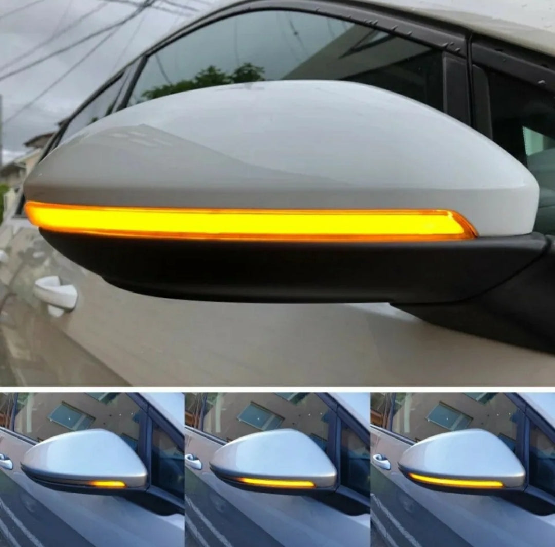 2X FRECCE SPECCHIETTI VW VOLKSWAGEN GOLF 7 7.5 A LED DINAMICHE SEQUENZIALI NERO FUMÈ