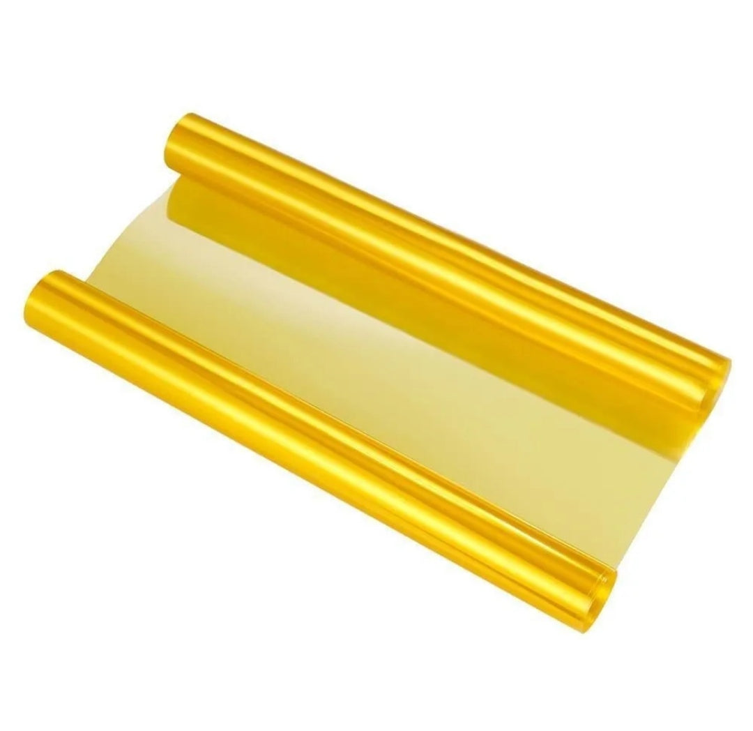 Pellicola Oscurante Adesiva Vinile Giallo Per Fari Fanali Auto Moto 30x100 Vynil Wrap