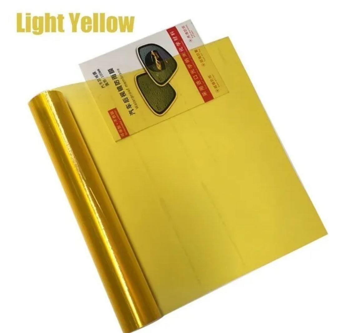 Pellicola Oscurante Adesiva Vinile Giallo Per Fari Fanali Auto Moto 30x100 Vynil Wrap