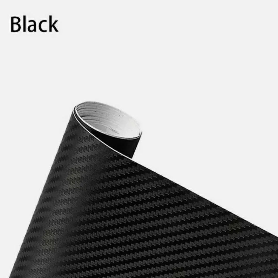 Pellicola Adesiva Trama Carbonio Nero 3d 30x127Cm Wrapping Auto Moto In Vinile