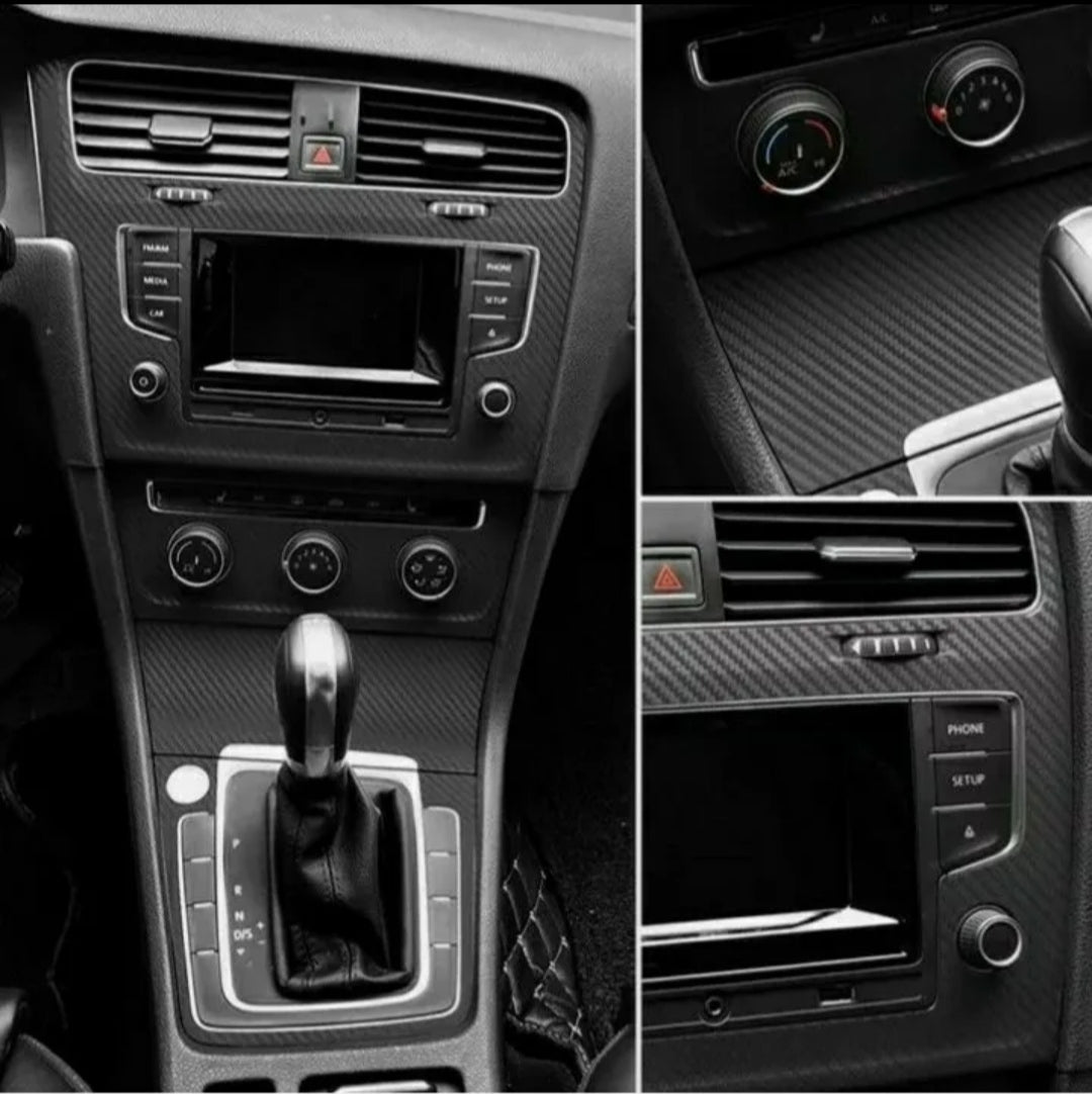 Pellicola Adesiva Trama Carbonio Nero 3d 30x127Cm Wrapping Auto Moto In Vinile