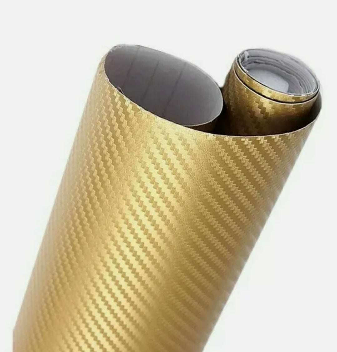 Pellicola Adesiva Trama Carbonio Oro Gold 3d 30x127Cm Wrapping Auto Moto In Vinile