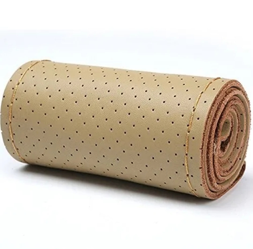 Coprivolante Da Cucire In SimilPelle Beige Cover Auto Volante