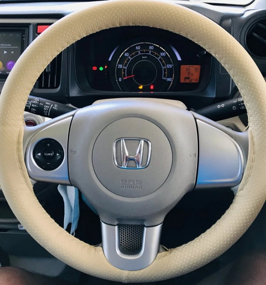 Coprivolante Da Cucire In SimilPelle Beige Cover Auto Volante