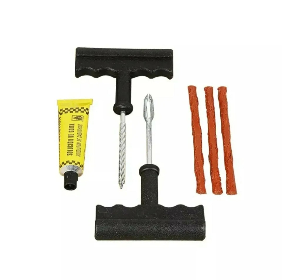 KIT RIPARA FORATURA PNEUMATICI GOMME TUBELESS AUTO MOTO RUOTE