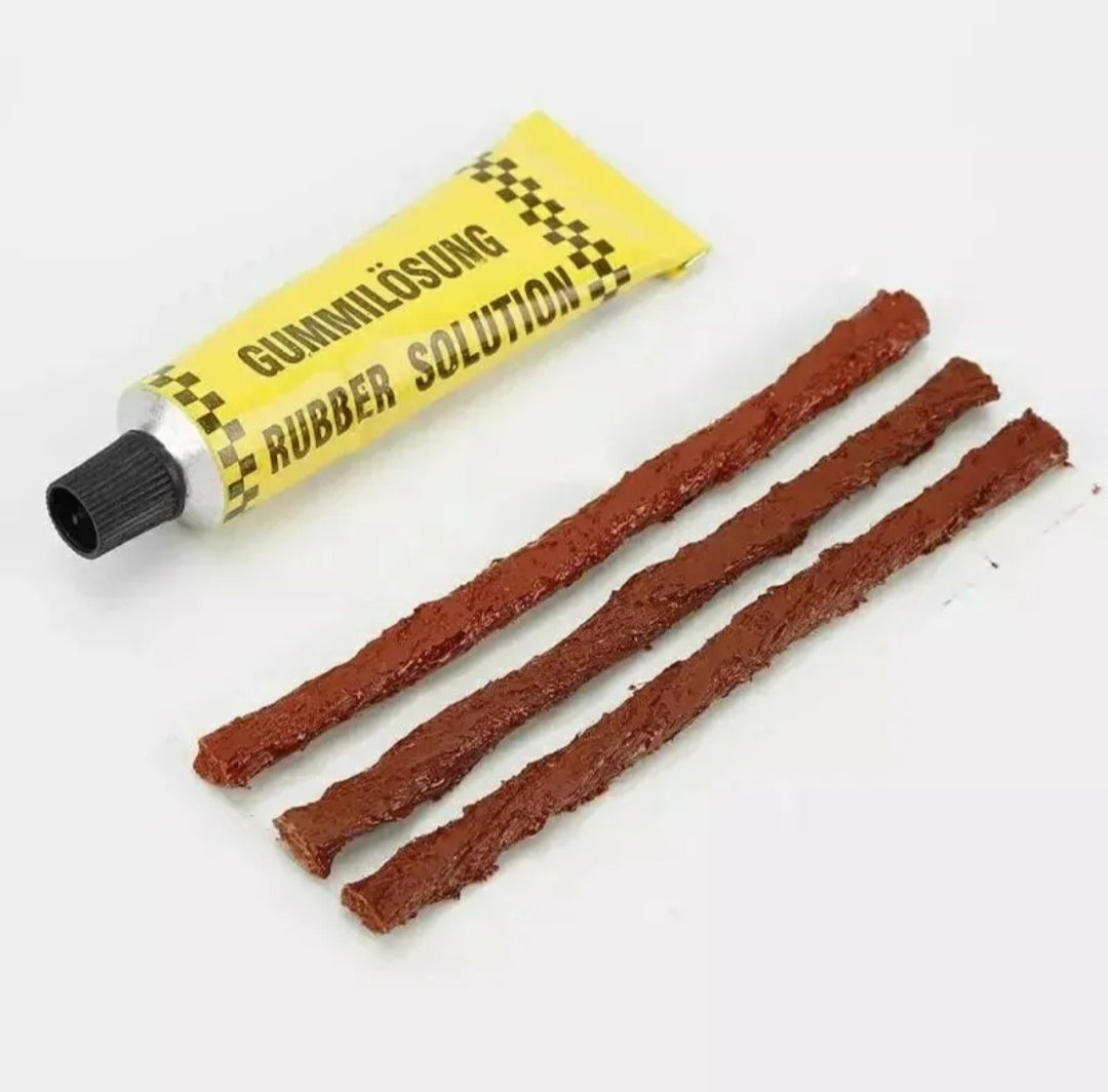 KIT RIPARA FORATURA PNEUMATICI GOMME TUBELESS AUTO MOTO RUOTE
