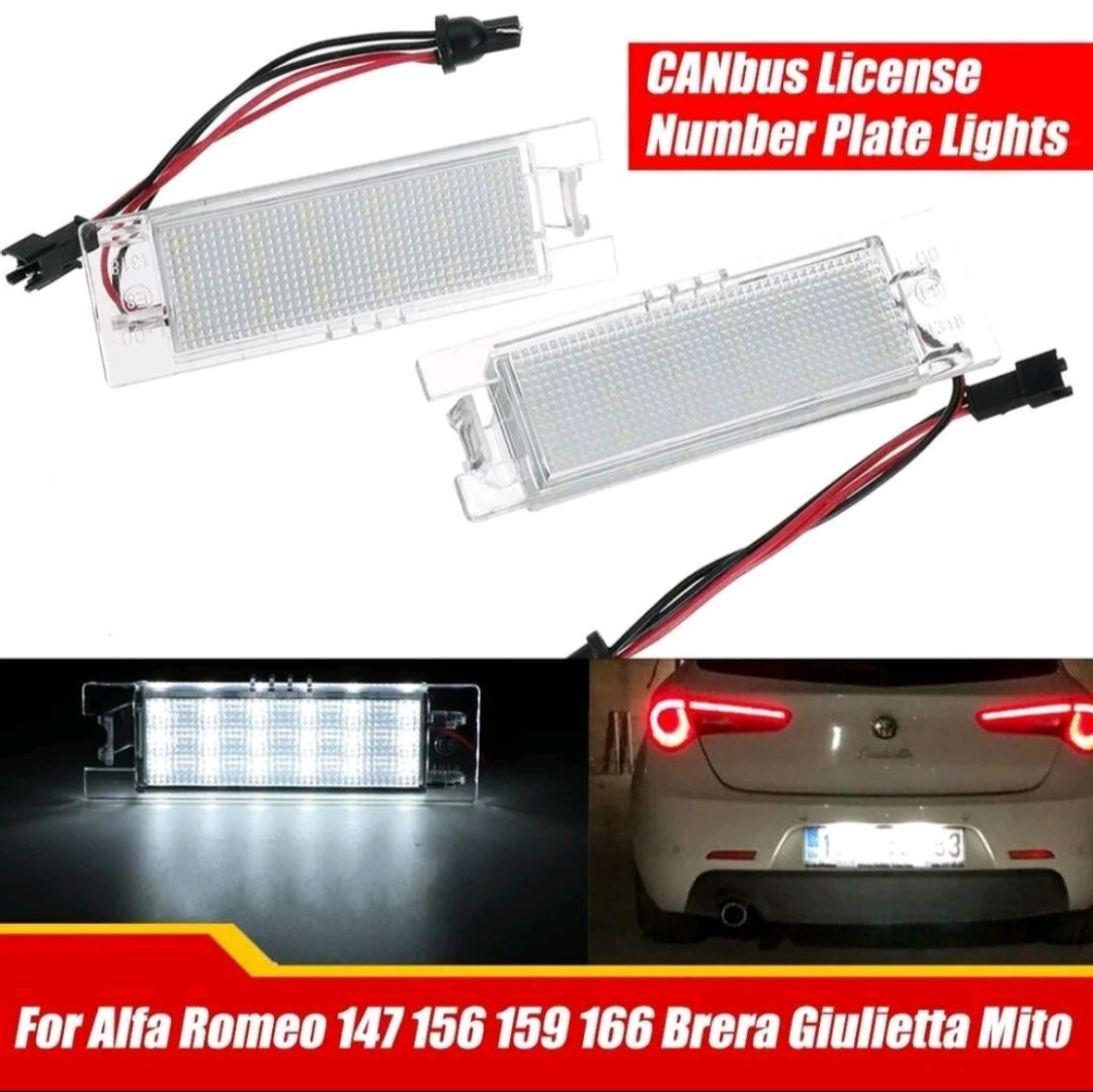 PLACCHETTE A LED LUCI TARGA ALFA ROMEO GIULIETTA MITO 147 159 GT BRERA SPIDER NO ERROR CANBUS