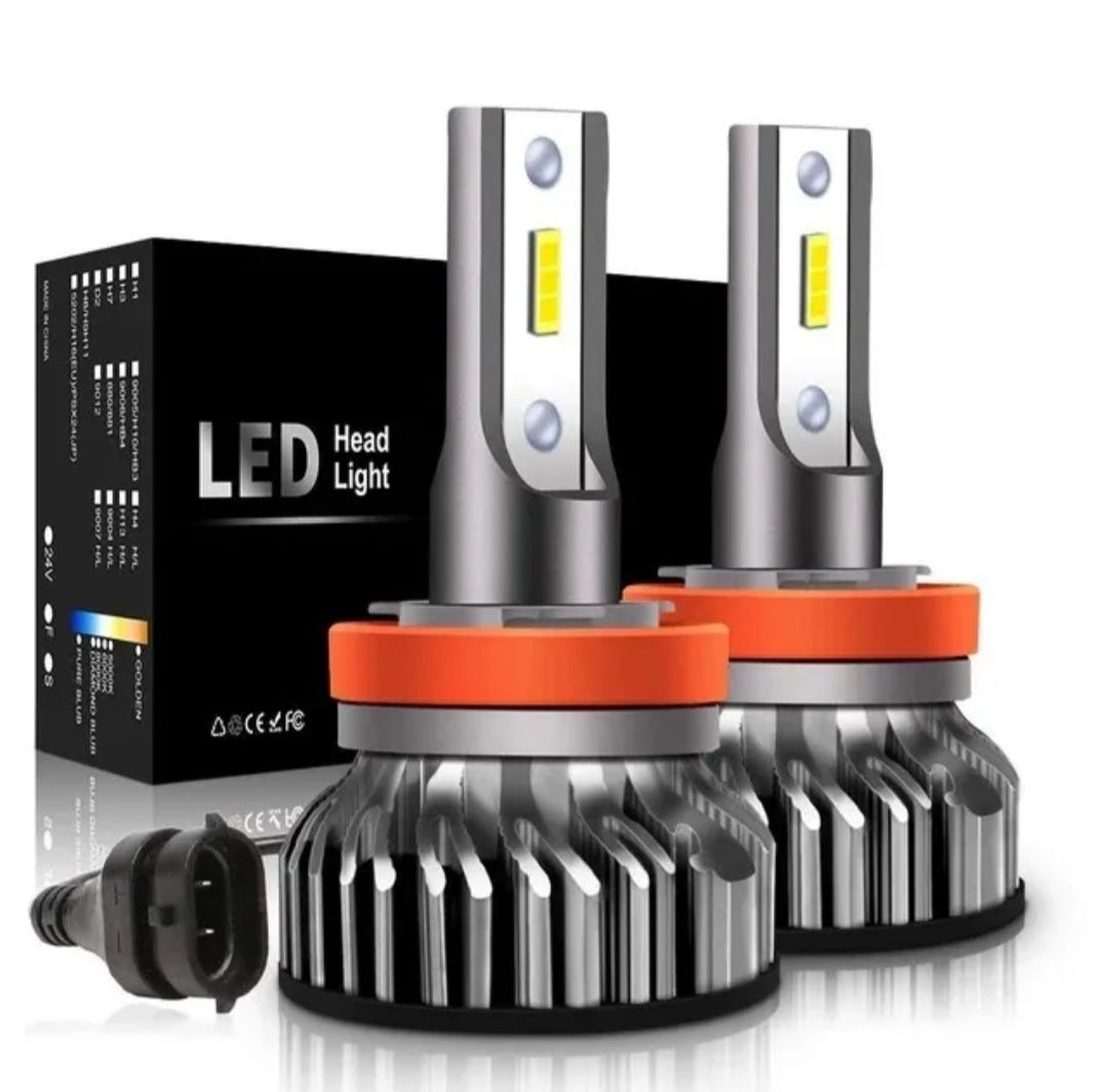 COPPIA LAMPADE LED H11 12000LM AUTO MOTO CANBUS 6000K NO ERROR
