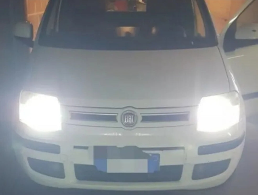 LAMPADE H4 LED FIAT PANDA II MK2 12000 LUMEN ANABBAGLIANTE + ABBAGLIANTE CANBUS NO ERROR