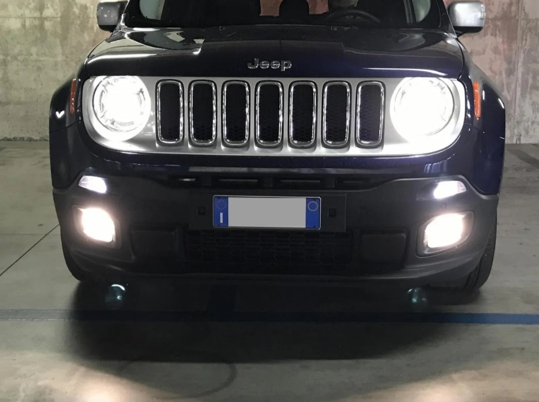 LAMPADE H4 LED JEEP RENEGADE 12000 LUMEN ANABBAGLIANTE + ABBAGLIANTE CANBUS NO ERROR