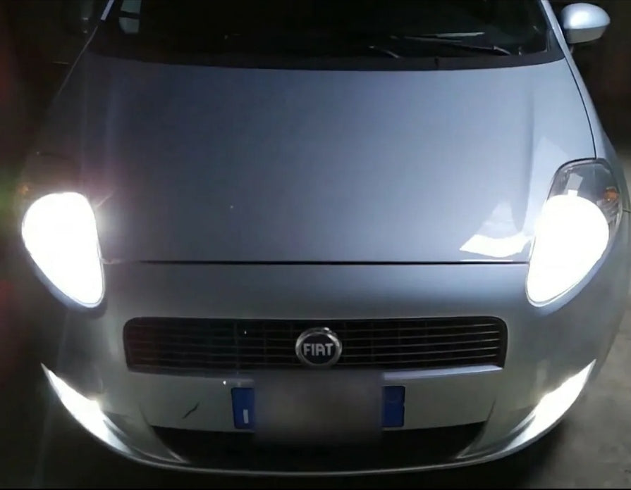 LAMPADE H4 LED FIAT GRANDE PUNTO 12000 LUMEN ANABBAGLIANTE + ABBAGLIANTE CANBUS NO ERROR