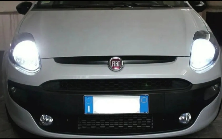 LAMPADE H4 LED FIAT PUNTO EVO 12000 LUMEN ANABBAGLIANTE + ABBAGLIANTE CANBUS NO ERROR