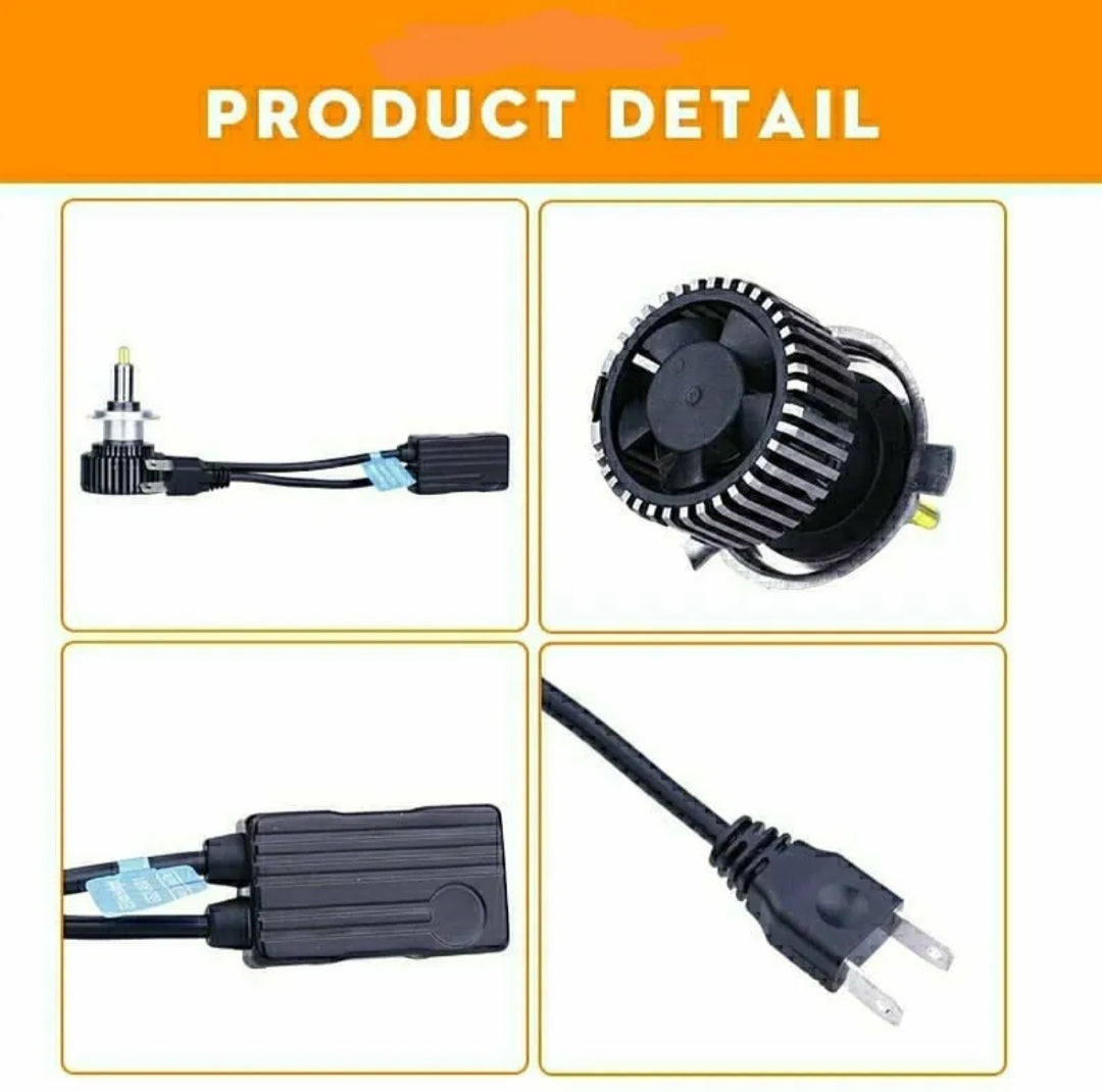 COPPIA LAMPADE LED H7 360 PER FARO LENTICOLARE AUTO CANBUS 6000K NO ERROR