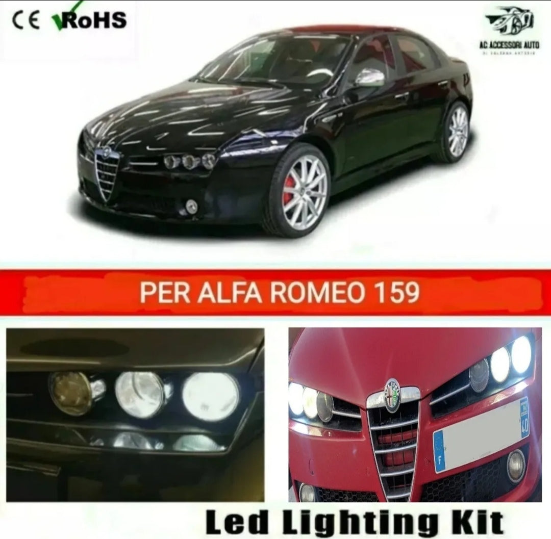 KIT LED H7 PER ANABBAGLIANTI CON LENTICOLARE ALFA ROMEO 159 6000K CANBUS NO ERROR