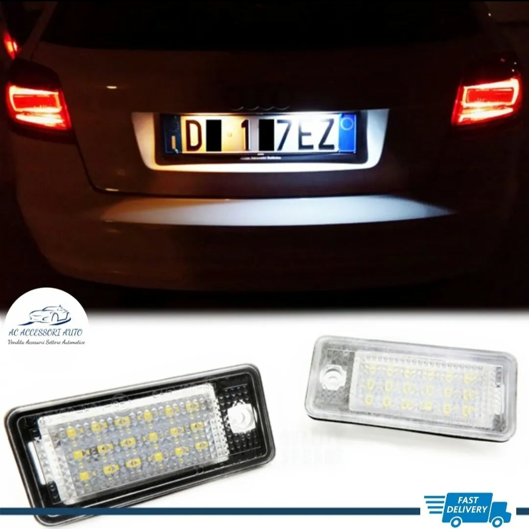 PLACCHETTE A LED LUCI TARGA SPECIFICHE AUDI A3 8P + SPORTBACK 6000K NO ERROR