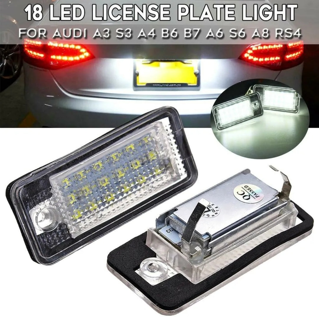 PLACCHETTE A LED LUCI TARGA AUDI A3 A4 A5 A6 A8 Q7 6000K NO ERROR