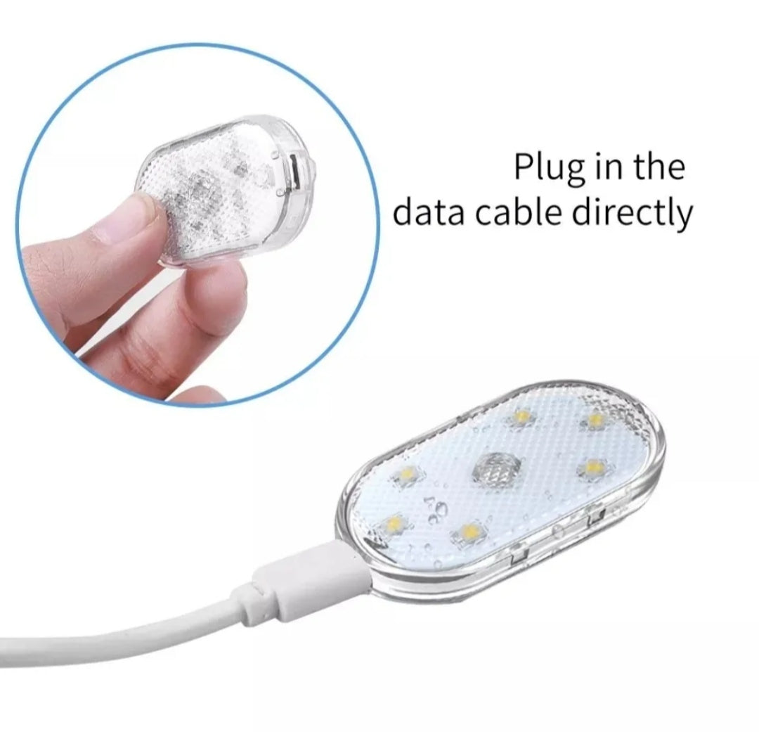 Luce Led Touch Ricarica USB Per Vano Piedi Abitacolo Interni Auto