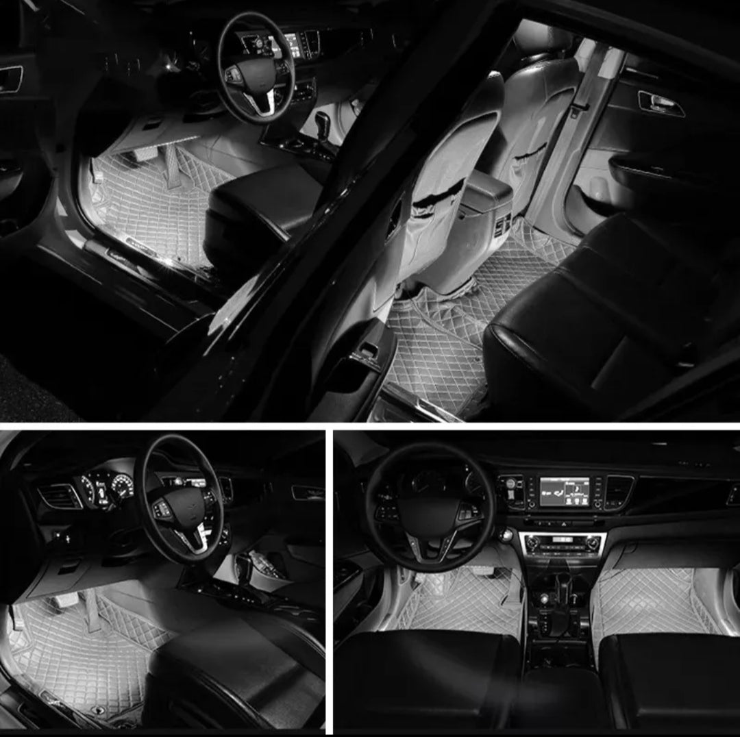 Luce Led Touch Ricarica USB Per Vano Piedi Abitacolo Interni Auto