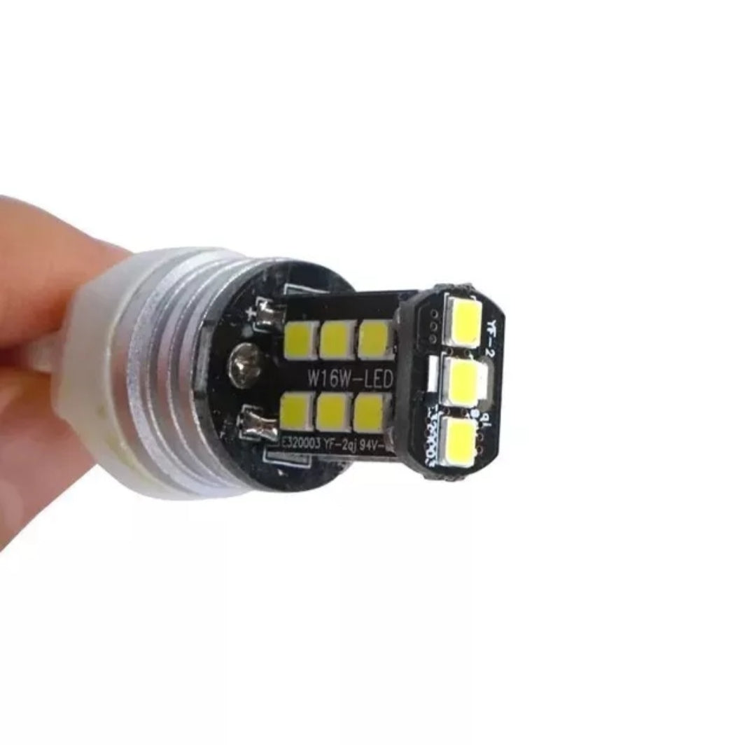 COPPIA LAMPADE LED T20 7440 W21W AUTO DIURNE RETROMARCIA PARCHEGGIO CANBUS 6000K NO ERROR