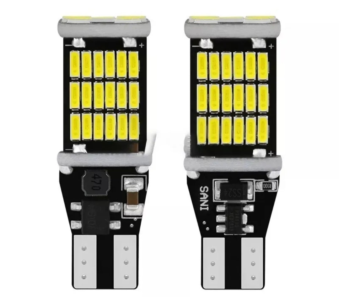 COPPIA LUCI RETROMARCIA T15 LED AUDI A1 CANBUS 6000K