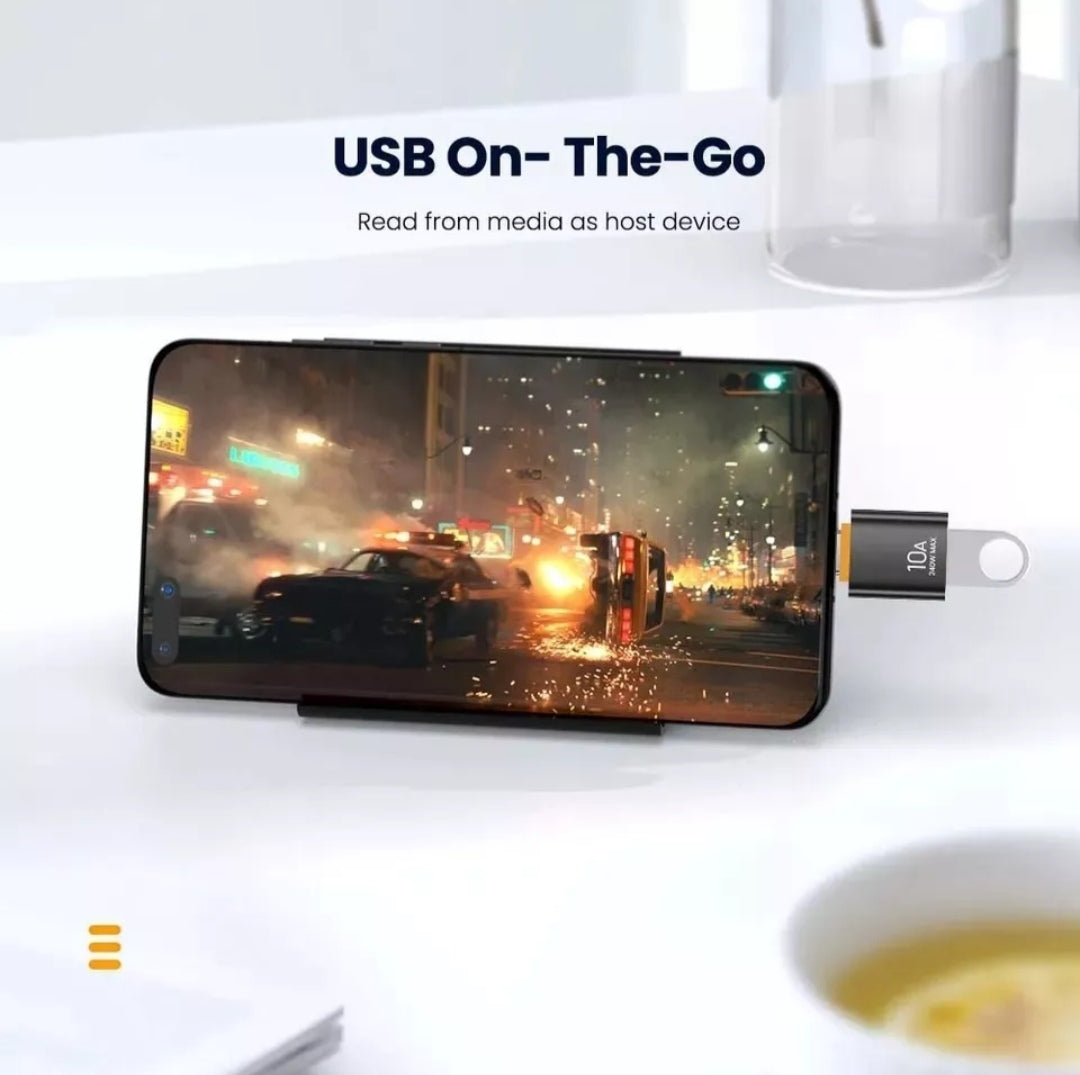 2X ADATTATORE OTG DA USB-A FEMMINA A USB C TIPO C MASCHIO CONVERTITORE UNIVERSALE
