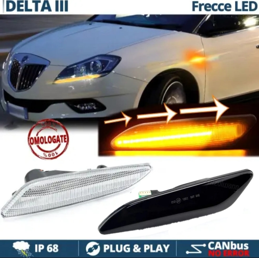 COPPIA FRECCE LATERALI LED LANCIA DELTA III DINAMICHE SPECIFICHE PROGRESSIVE