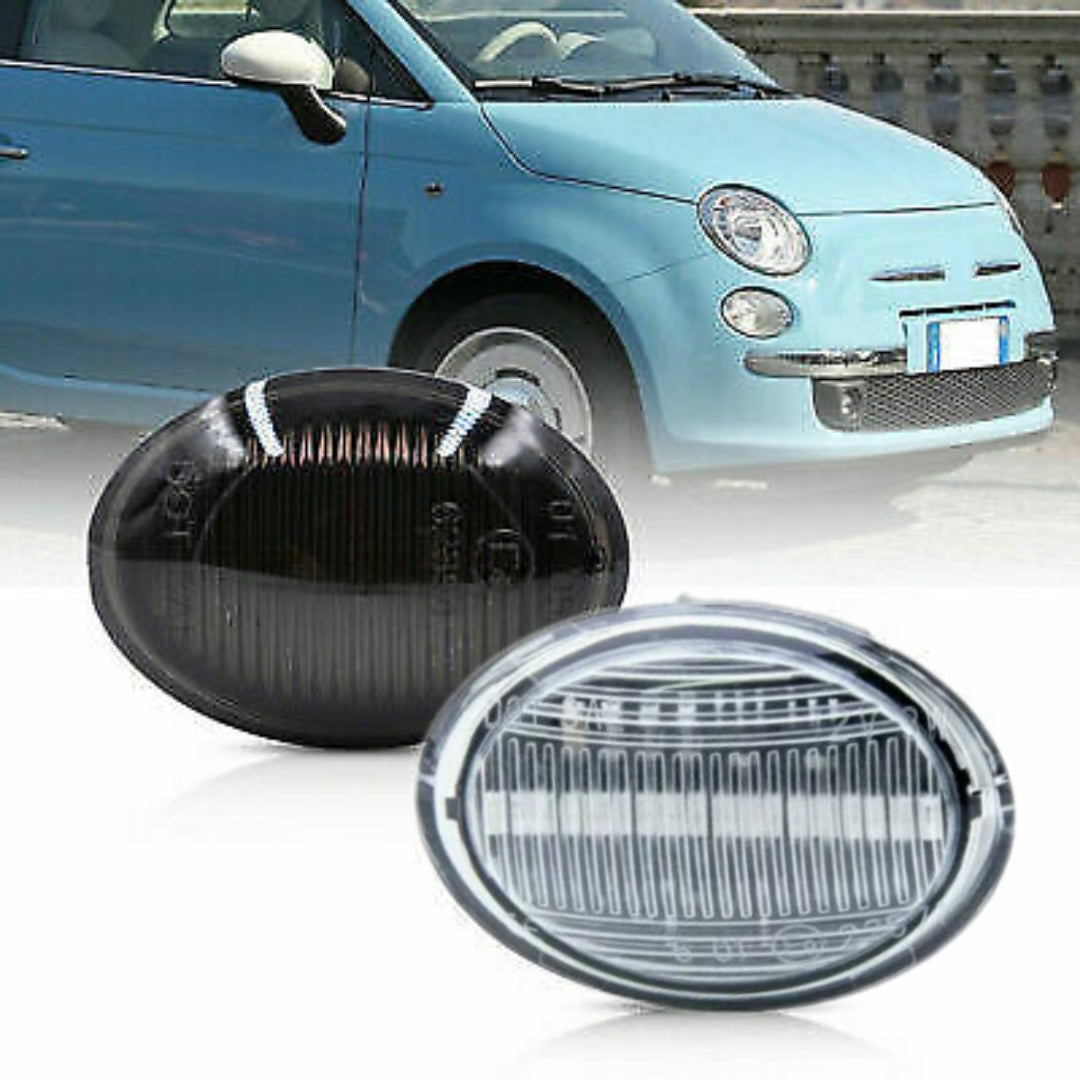 COPPIA FRECCE LATERALI PROGRESSIVE A LED PER FIAT 500 500C CANBUS