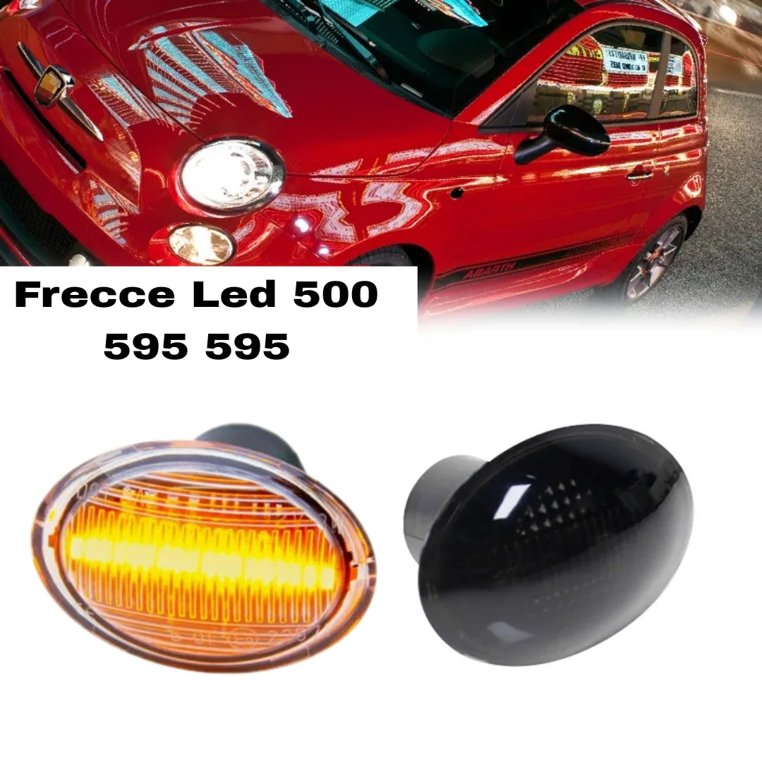COPPIA FRECCE LATERALI PROGRESSIVE A LED PER ABARTH FIAT 500 595 500C 695