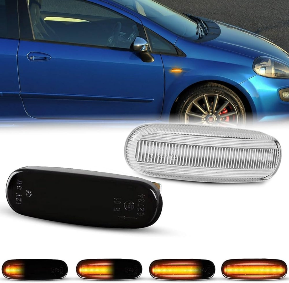 COPPIA FRECCE LATERALI LED FIAT PUNTO EVO DINAMICHE PROGRESSIVE