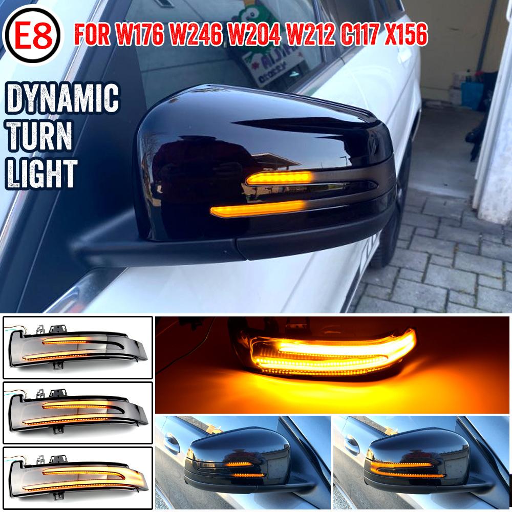 COPPIA FRECCE SPECCHIETTI LED MERCEDES GLA X156 DINAMICHE NERO