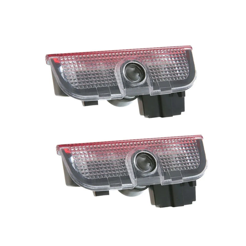 2 PROIETTORI LED LUCI SOTTOPORTA PER VOLKSWAGEN T-ROC CON LOGO PLUG AND PLAY CANBUS