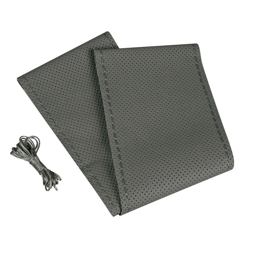 Coprivolante Da Cucire In SimilPelle Grigio Con Cuciture Grigie Cover Auto Volante